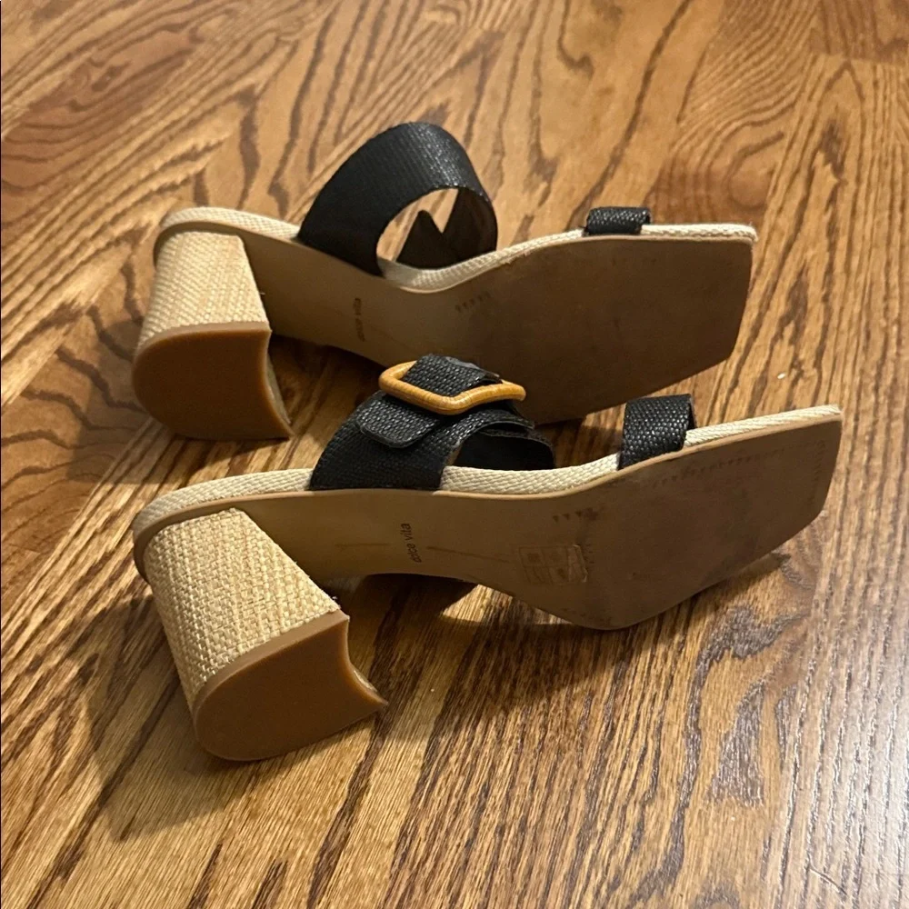 Dolce Vita Black and Tan Women's Sandals 9.5